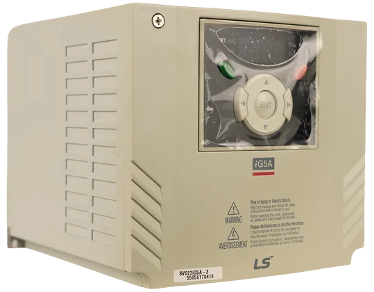 اینورتر LS Electric iG5A مدل SV022iG5A-2، توان 2.2 کیلووات، ورودی 200–230 ولت AC