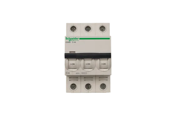 کلید مینیاتوری (MCB) اشنایدر الکتریک Acti9 iC60N، سه پل، منحنی C، 4 آمپر