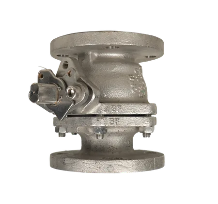 شیر توپی فلنجی استنلس سایز 2½ اینچ کلاس 150 بدنه CF8/SCS13A