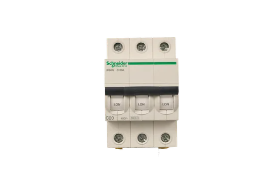 کلید مینیاتوری (MCB) اشنایدر الکتریک Acti9 iK60N، سه پل، منحنی C، 20 آمپر، قدرت قطع 6kA