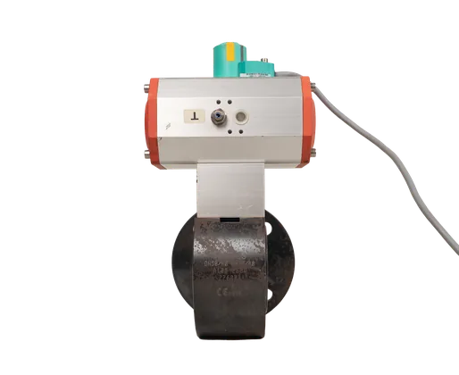 شیر توپی پنوماتیک فلنجی END-Armaturen با لیمیت‌سوییچ Pepperl+Fuchs، سایز DN50، PN10
