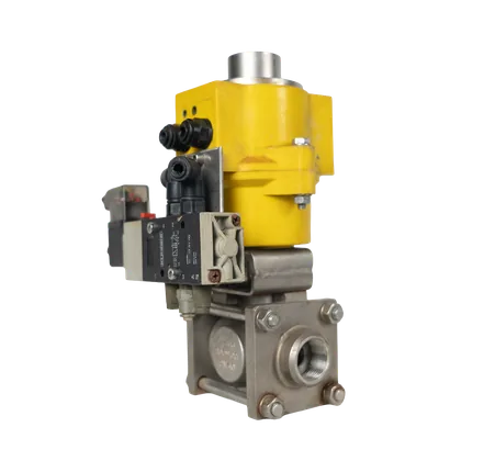 شیر توپی استنلس استیل پنوماتیکی ¾ اینچ PN50