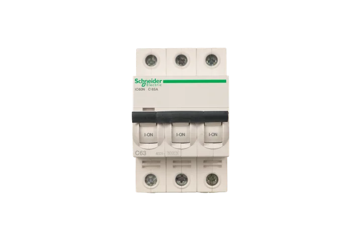 کلید مینیاتوری (MCB) اشنایدر الکتریک Acti9 iC60N، سه پل، منحنی C، 63 آمپر، قدرت قطع 6kA - تصویر اصلی - تصویر محصول