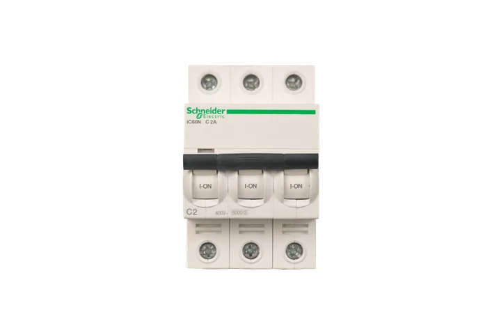 کلید مینیاتوری (MCB) اشنایدر الکتریک Acti9 iK60N، سه پل، منحنی C، 2 آمپر، قدرت قطع 6kA - تصویر اصلی - تصویر محصول