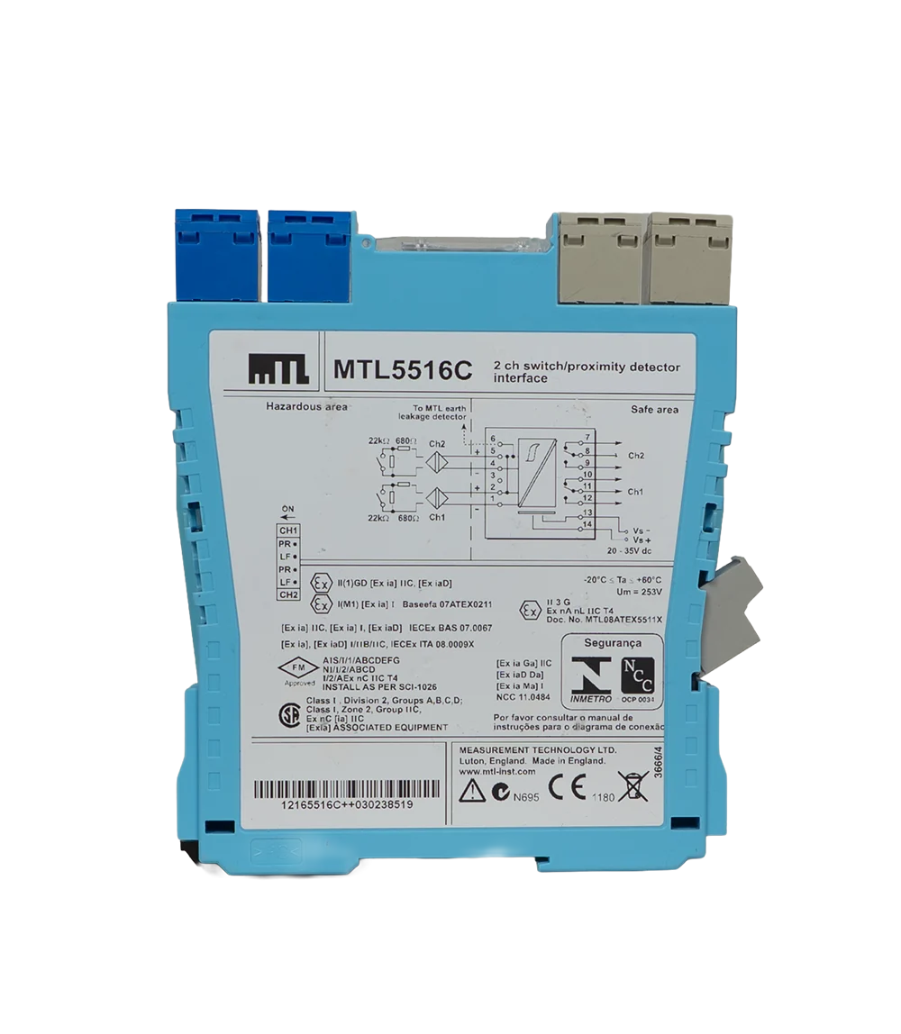 ایزولاتور سیگنال و بریر ایمنی ذاتی MTL5516C دو کاناله برای سوئیچ و سنسور پراکسیمیتی، 20 تا 35VDC - تصویر اصلی - ابزار دقیق رسولی