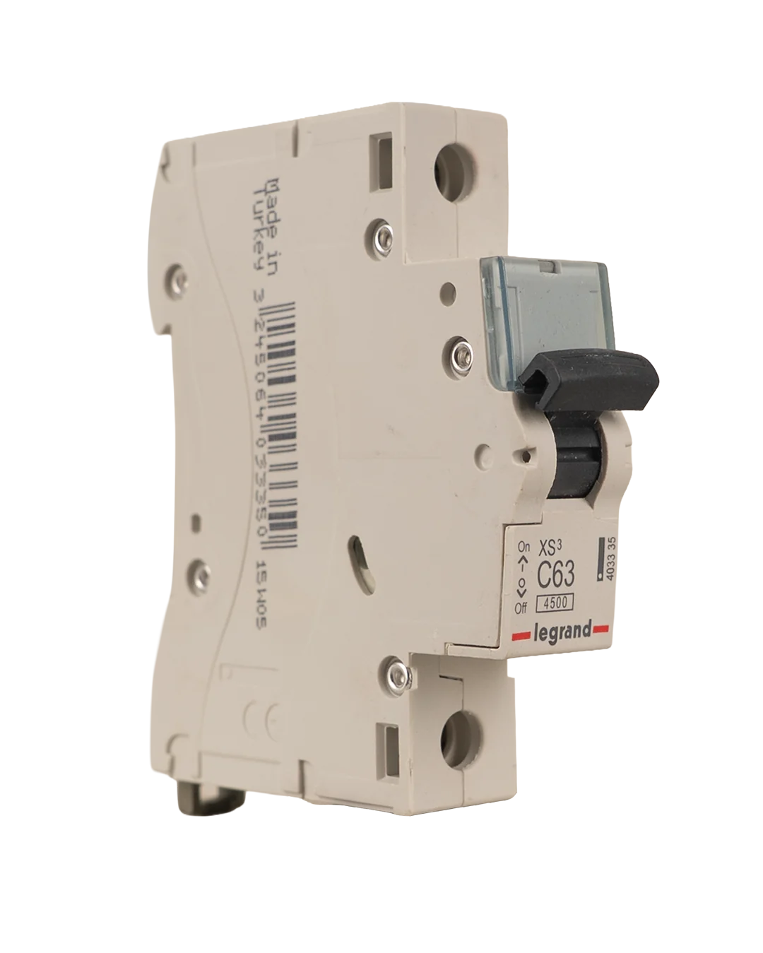 کلید مینیاتوری (MCB) لگراند XS³، تک پل، منحنی C، 63 آمپر، قدرت قطع 4.5kA - تصویر اصلی - تصویر محصول