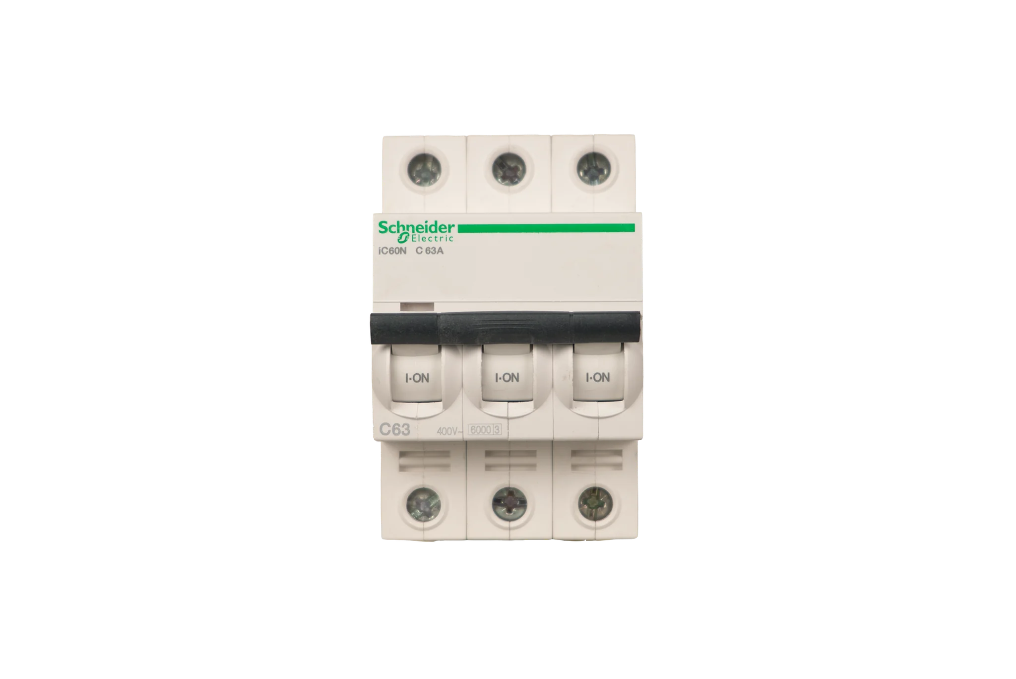 کلید مینیاتوری (MCB) اشنایدر الکتریک Acti9 iC60N، سه پل، منحنی C، 63 آمپر، قدرت قطع 6kA - تصویر اصلی - تصویر محصول